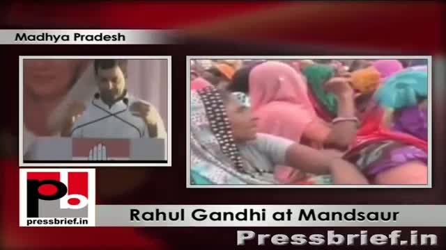 Watch Rahul Gandhi in Mandsaur urges voters to oust BJP from Madhya Pradesh Video