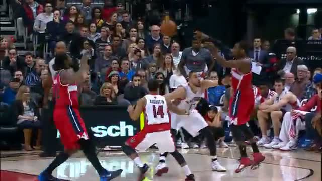 Watch NBA: Rudy Gay's HUGE Denial on Nene Video