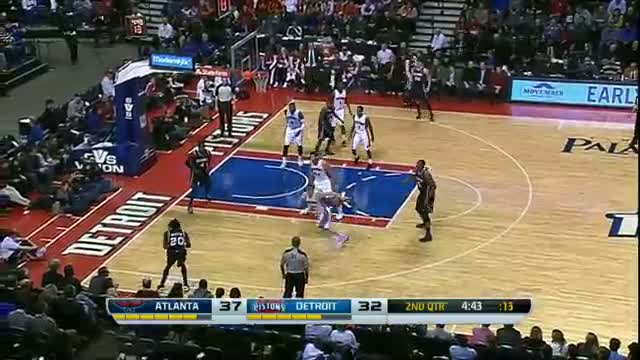 Watch NBA: Al Horford Drives the Hawks Past the Pistons Video