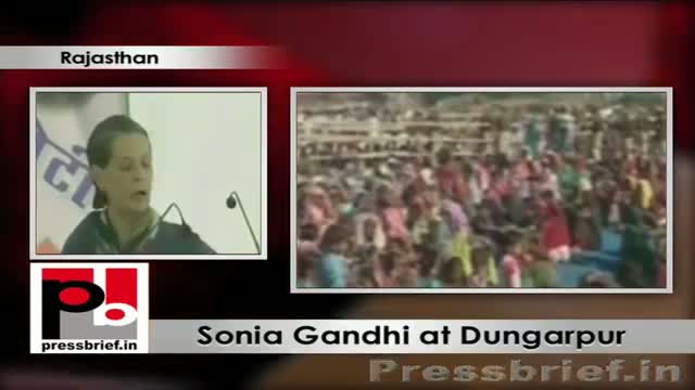 Watch Sonia Gandhi addresses Congress election rally in Dungarpur (Rajasthan), lauds Gehlot Govt Video
