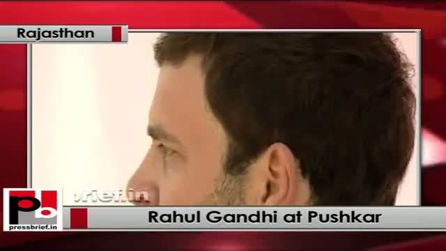 Watch Rahul Gandhi at Pushkar (Rajasthan) Video