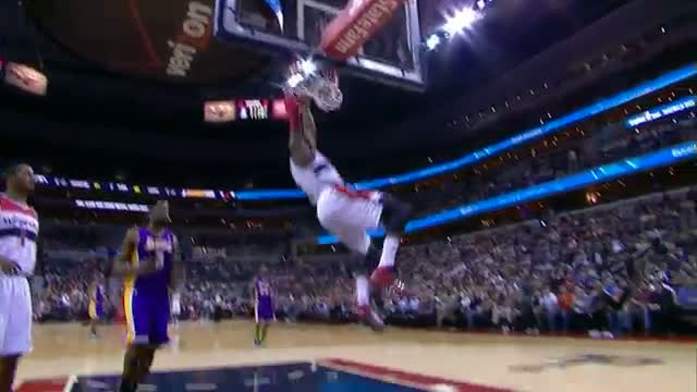 Watch NBA: John Wall Unleashes the 360 Jam!! Video