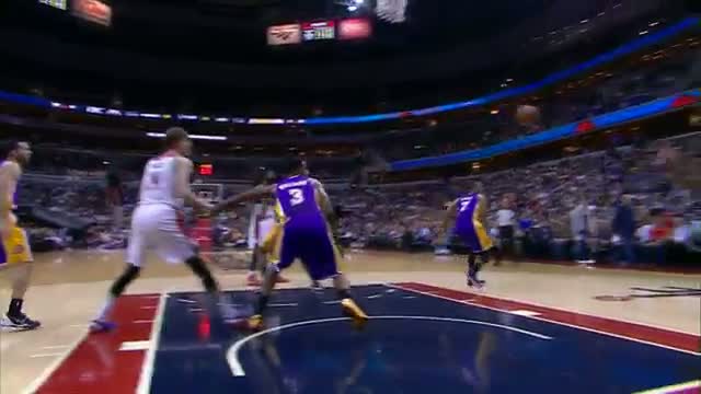 Watch NBA: Martell Webster's Acrobatic Jackknife Reverse Layup Video