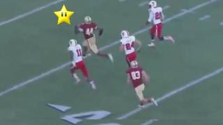 Watch Running Back Runs Like He's Got A Super Mario Invincibility Star Video