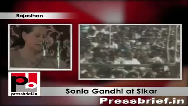 Watch Sonia Gandhi in Sikar, Rajasthan praises Congress government, attacks BJP misleading people Video