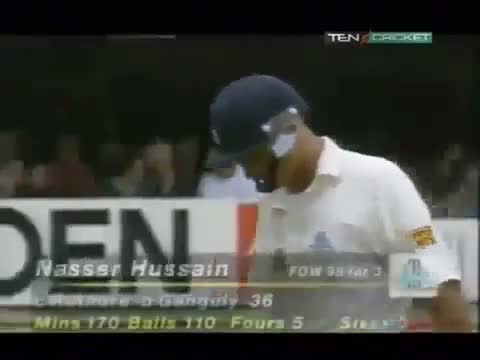 Watch Sourav Ganguly takes his First International Wicket in his Debut Test Video