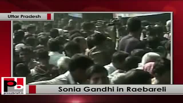 Watch Sonia Gandhi in Raebareli inaugurates a RO plant Video