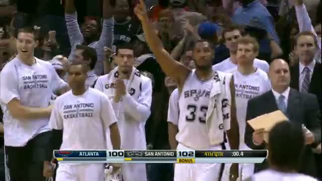 Watch NBA: Jeff Teague Ties It, But Tim Duncan Wins It! Video