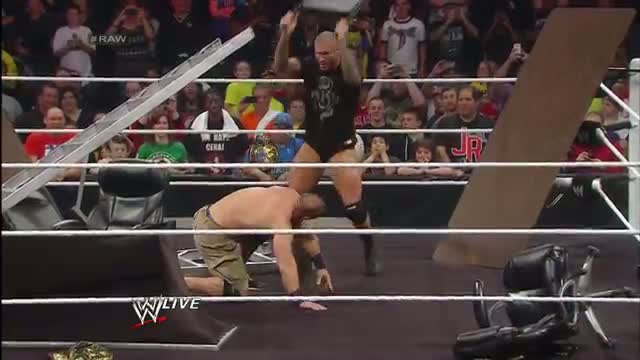 Watch WWE Raw: John Cena and Randy Orton sign the contract for their TLC Match - Dec. 2, 2013 Video