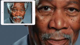 Watch Artist Uses iPad To Paint Amazing Morgan Freeman Portrait Video