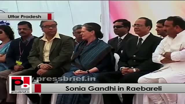 Watch Sonia Gandhi in Raebareli launches several development schemes Video