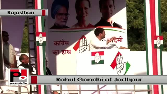 Watch Rahul Gandhi: Congress will provide 2 lakhs jobs to people in Rajasthan Video