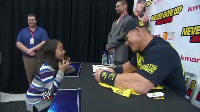 Watch World's cutest John Cena fan suffers the world's cutest freak out Video