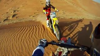 Watch Head On Dirtbike Crash In The Middle of The Desert Video