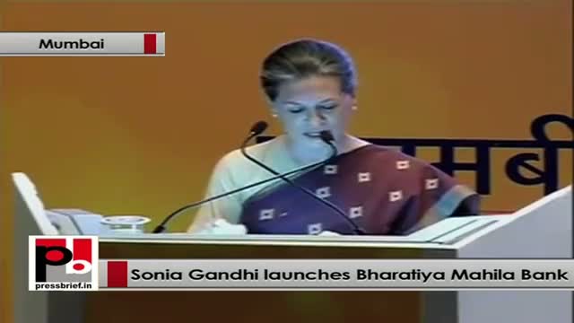 Watch Sonia Gandhi: Bhartiya Mahila Bank will reach out to more and more women Video