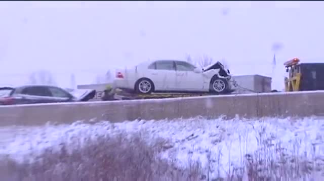 Watch Storm Causes Dozens of Crashes in Wisconsin Video