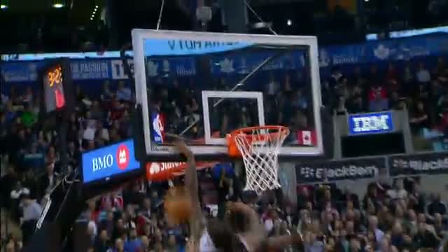 Watch NBA: Amir Johnson STUFFS Kawhi Leonard at the Rim Video