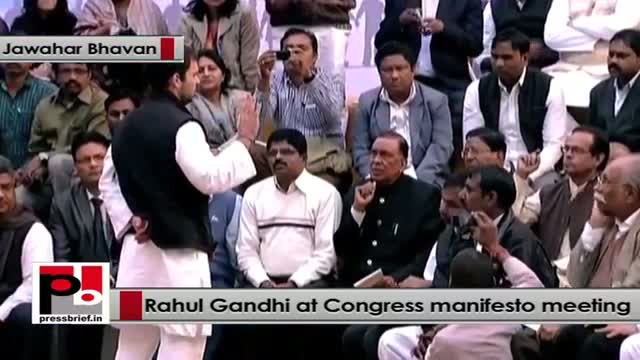 Watch Rahul Gandhi at Congress manifesto meeting Video