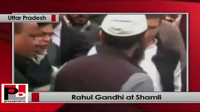 Watch Rahul Gandhi meeting with riot victims at Shamli, Muzaffarnagar Video
