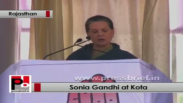 Watch Sonia Gandhi in Rajasthan: Congress will fulfill all its promises Video
