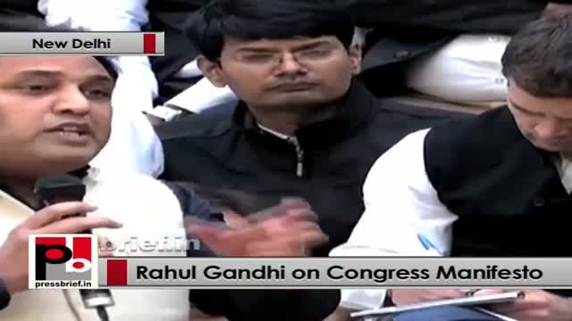 Watch Rahul Gandhi on Congress Manifesto on Dec 23, 2013 Video
