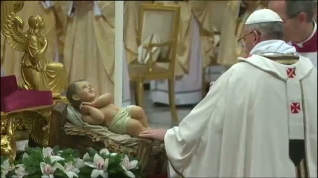 Watch Pope Celebrates First Christmas Eve Mass Video