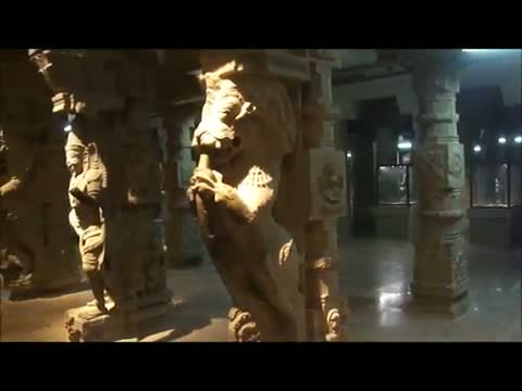 Watch Madurai Thousand Pillar Hall Meenakshi Temple Ancient Stone Sculpture,India *HD* Video