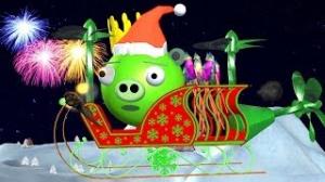 Watch X-MAS & NEW YEAR 2014 Wishes By 3D Animated ANGRY BIRDS BAD PIGGIES Spoof  Video