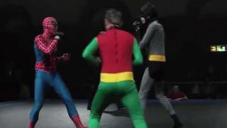 Watch Batman & Robin Have MMA Fight Against Spider-Man! Video