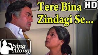Watch Tere Bina Zindagi Se (HD) - Karaoke Song - Aandhi - Sanjeev Kumar - Suchitra Sen Video