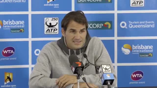 Watch Roger Federer 2nd Round Press Conference - Brisbane International 2014 Video