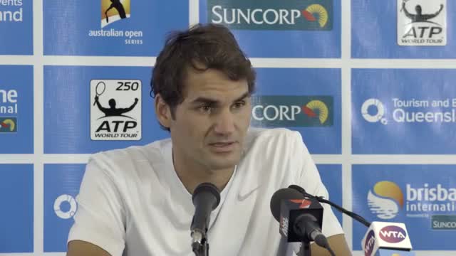 Watch Roger Federer Quarter Final Press Conference - Brisbane International 2014 Video