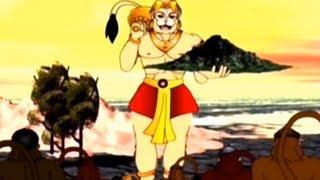 Watch Ramayan - Hanuman Brings Dronagiri - Hindi Animated Mythological Story For Kids Video