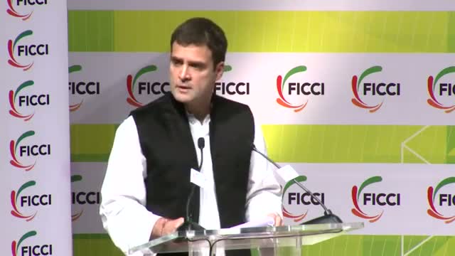 Watch Rahul Gandhi advocates India becoming the global leader in manufacturing during his address at FICCI Video