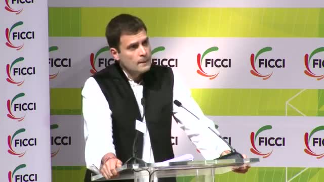 Watch Rahul Gandhi talks about providing jobs to youngsters during his address at FICCI Video