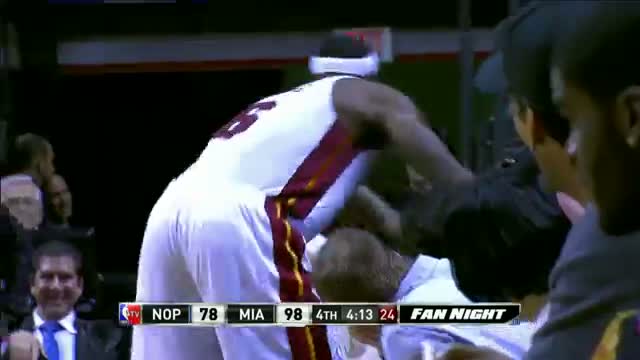 Watch NBA: LeBron James Kisses a Fan in the Front Row! Video
