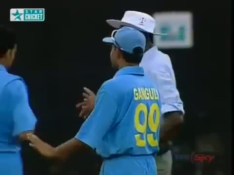 Watch Cricket Fight Sourav Ganguly v Russell Arnold India v Sri Lanka 2002 Champions Trophy Final Video