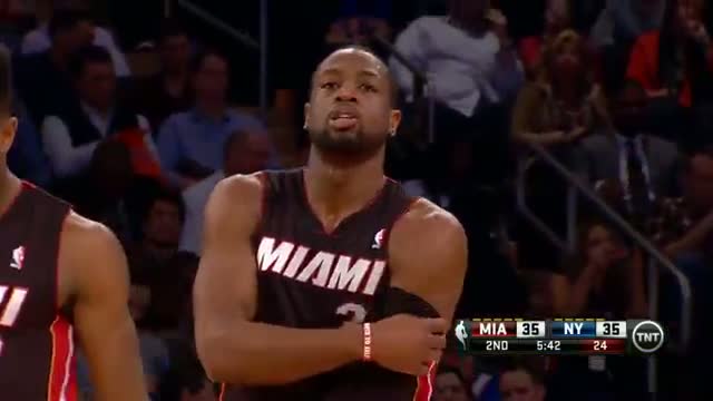 Watch NBA: Dwyane Wade Hits the Circus Shot! Video