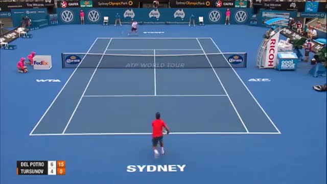 Watch Sydney 2014 Friday Semi-final Highlights del Potro Tursunov Video