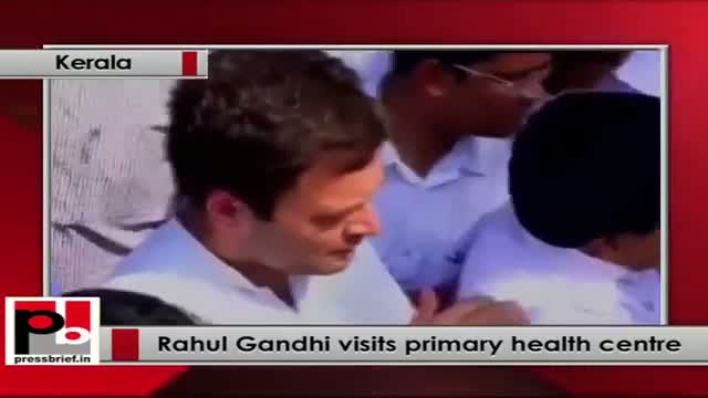 Watch Rahul Gandhi in Kerala, visits a community health centre in Thuravoor Video
