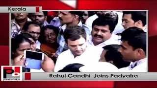 Watch Rahul Gandhi attends Youth Congress padyatra in Kerala Video
