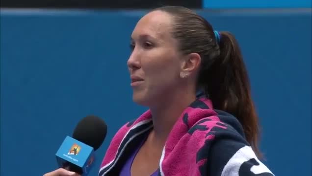 Watch Classic Jelena Jankovic funny interview - 2014 Australian Open Video