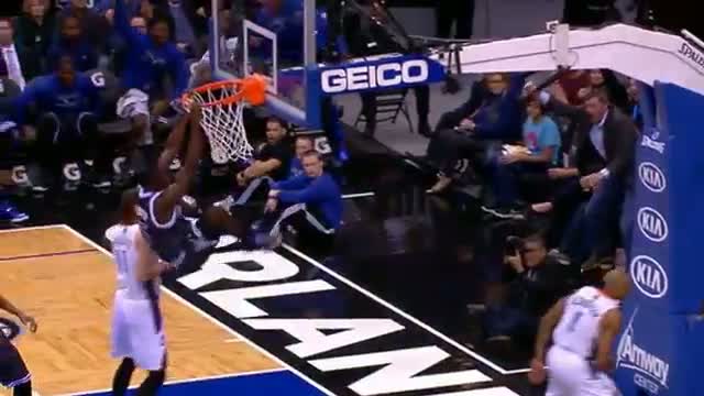 Watch NBA: Victor Oladipo Gets the Steal and Throws Down the Rim Rocker Video
