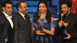 Watch Shahrukh Khan promotes Salman Khan's Jai Ho at Star Guild AWARDS 2014 Video