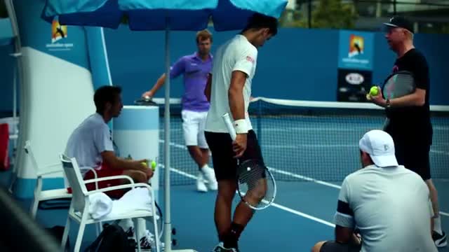 Watch Djokovic and Becker practice session - 2014 Australian Open Video