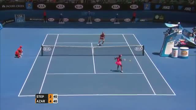 Watch Azarenka and Stephens trade blows - 2014 Australian Open Video