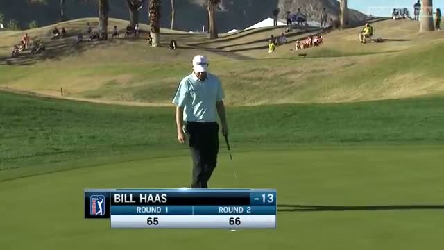 Watch Bill Haas drains 24-foot birdie on No. 9 at Humana Challenge Video