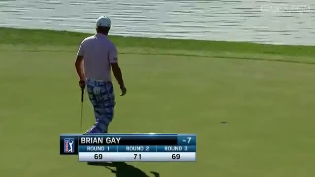 Watch Brian Gay drains long eagle putt at Humana Challenge Video