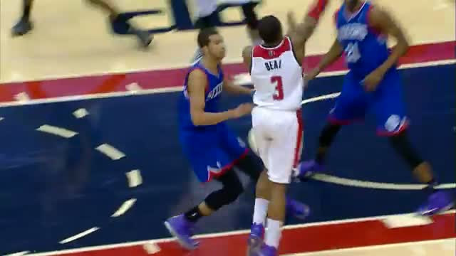 Watch NBA: Jan Vesely Rises High for the Alley-Oop from Bradley Beal Video