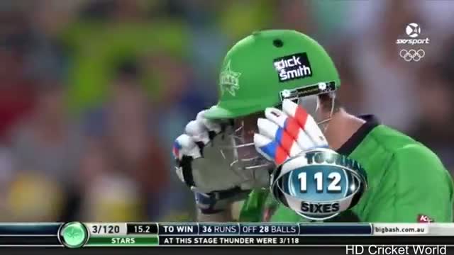Watch Brad Hodge 64* off 36 Balls vs Sydney Thudner - KFC Twenty20 Big Bash League 2013/14 - HD Video Video